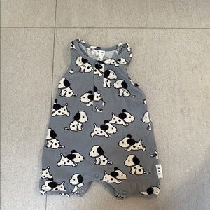 Hux baby  Puppy Print Baby Romper 3-6